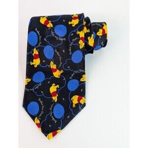 Vintage Disney Winnie the Pooh Tie – “Perfect Little Day” Balloon & Bee Motif by